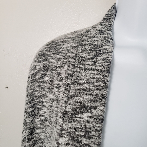 Bobeau Small Duster Cardigan Slit Sides Grey Space Dye Soft Comfy Fall Winter - Picture 9 of 10